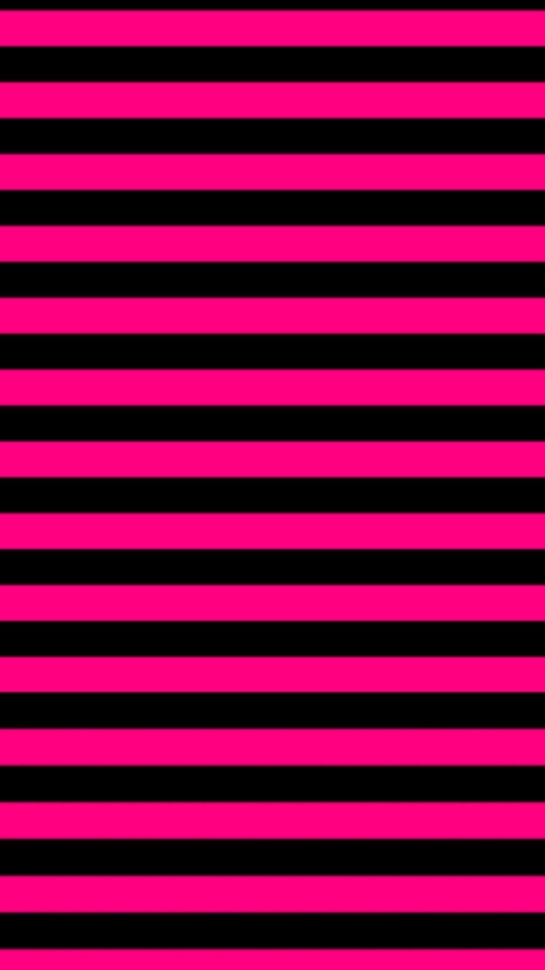 9 Hot Pink Background Ideas for Phones and Walls 4 Horizontal stripes of alternating hot pink and black colors covering the entire frame.