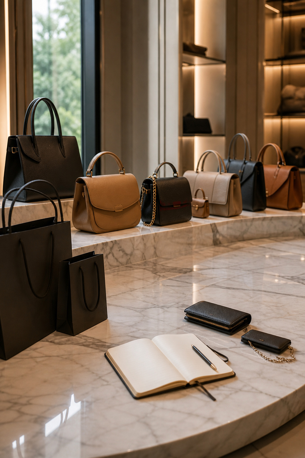 10 Best Designer Bags 2026: Heritage Investment Pieces 17 An elegant display of designer bags in a well-lit boutique setting.