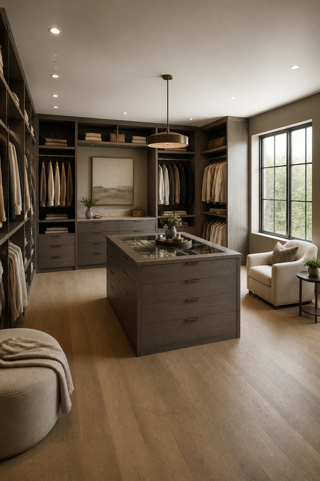 Custom Walk-In Closet Design and Installation Guide 2026 7 Custom drawers in a closet designed for accessories and clothing storage.