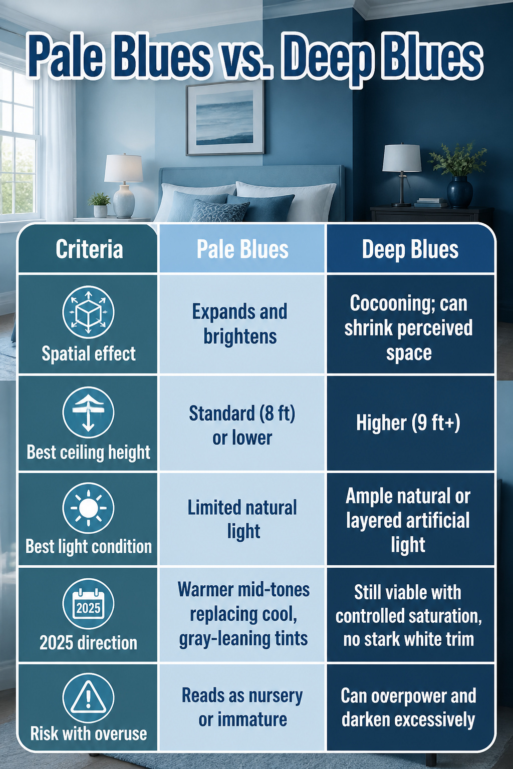 An information image comparing pale and deep blue tones.