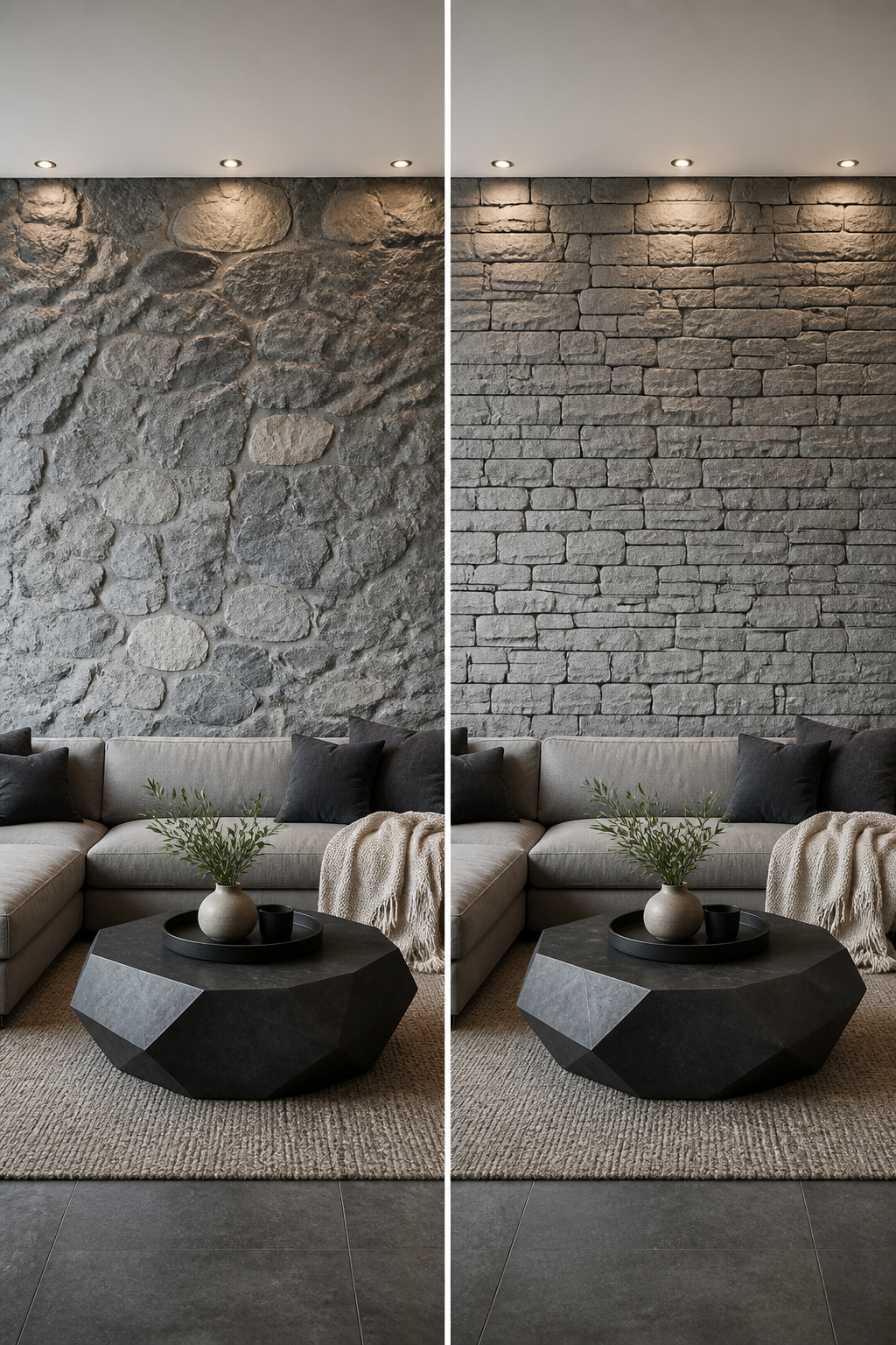 Stylized stone wall texture with exaggerated features and clean edges.