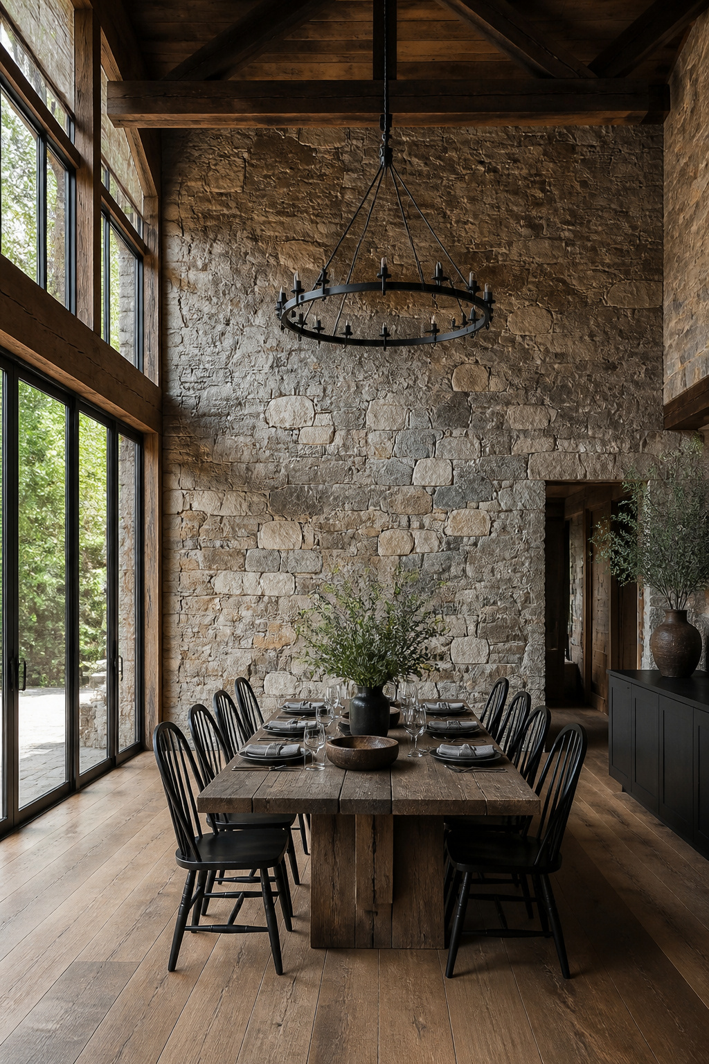 Quarried stone with irregular color shifts and fossil impressions.