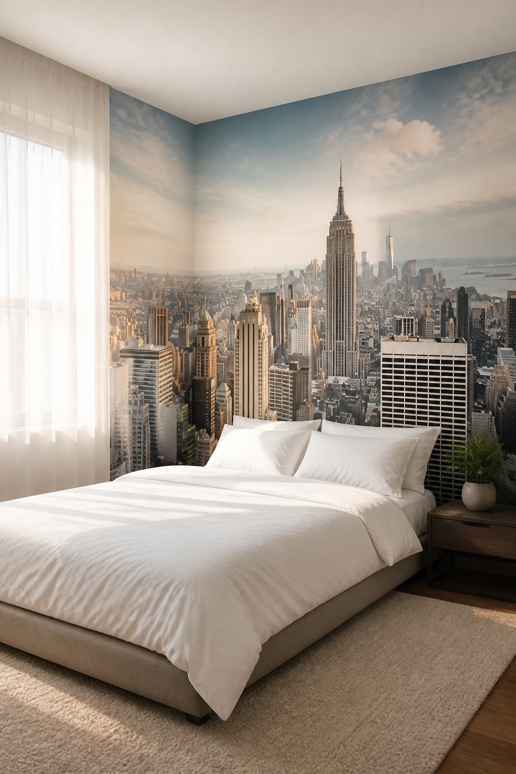 A wall mural demonstrating the impact of large-scale artwork on a wall.