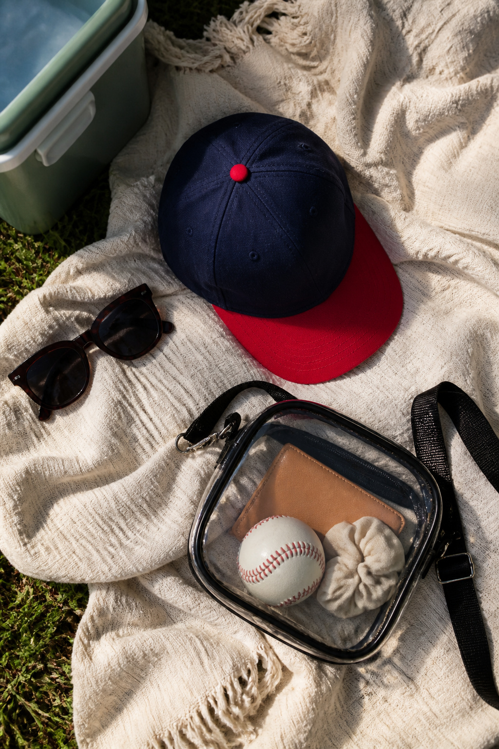 Information image highlighting essential baseball game accessories.
