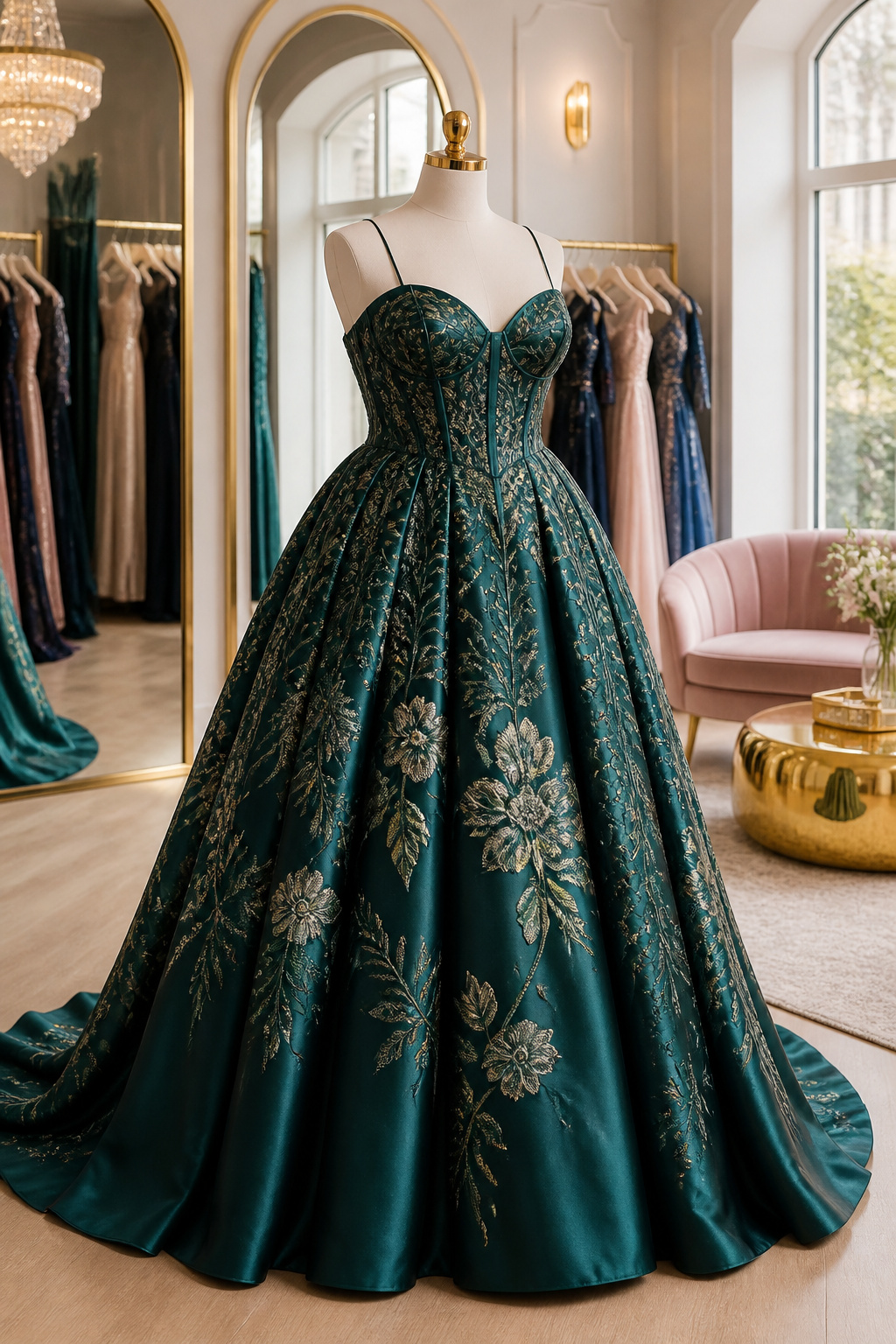 A collection of plus size prom dresses showcasing various styles.