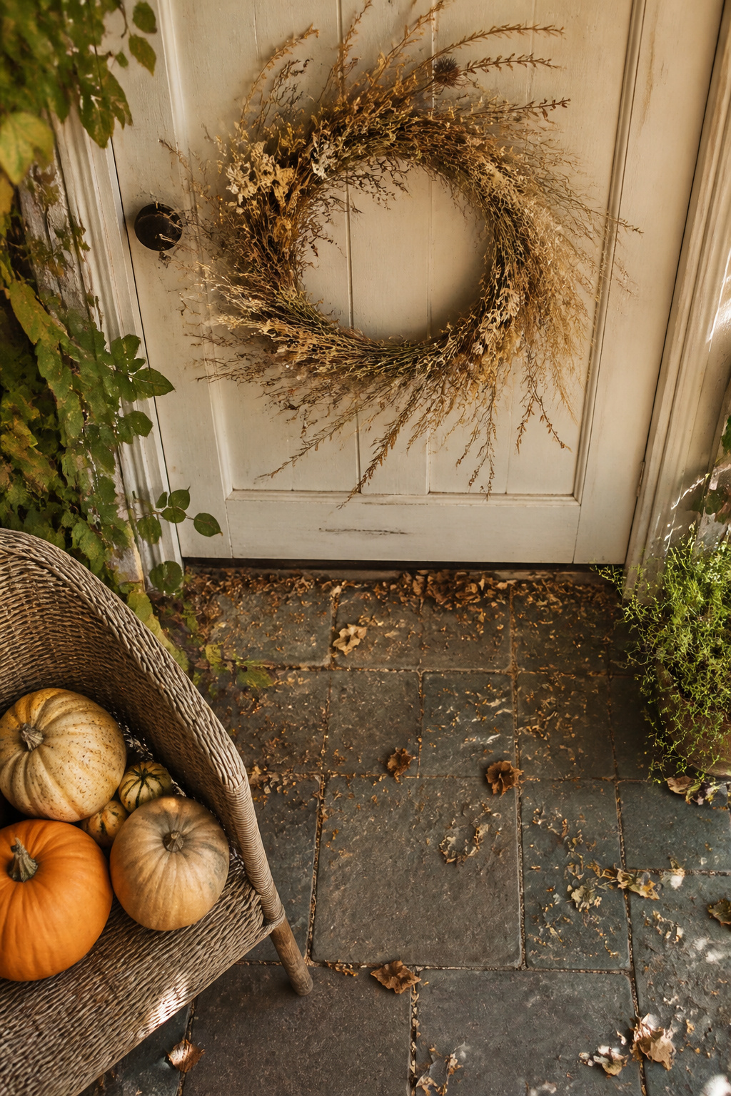 Gorgeous Fall Wreaths for 2026: 14 Front-Door Styles to Buy or Make 10 Wreath made of dried grasses and seed heads.