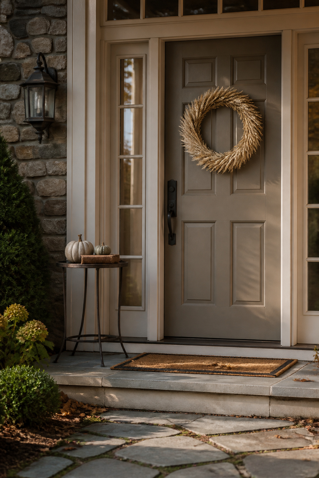 Gorgeous Fall Wreaths for 2026: 14 Front-Door Styles to Buy or Make 13 High-end wreath featuring simple, elegant materials.