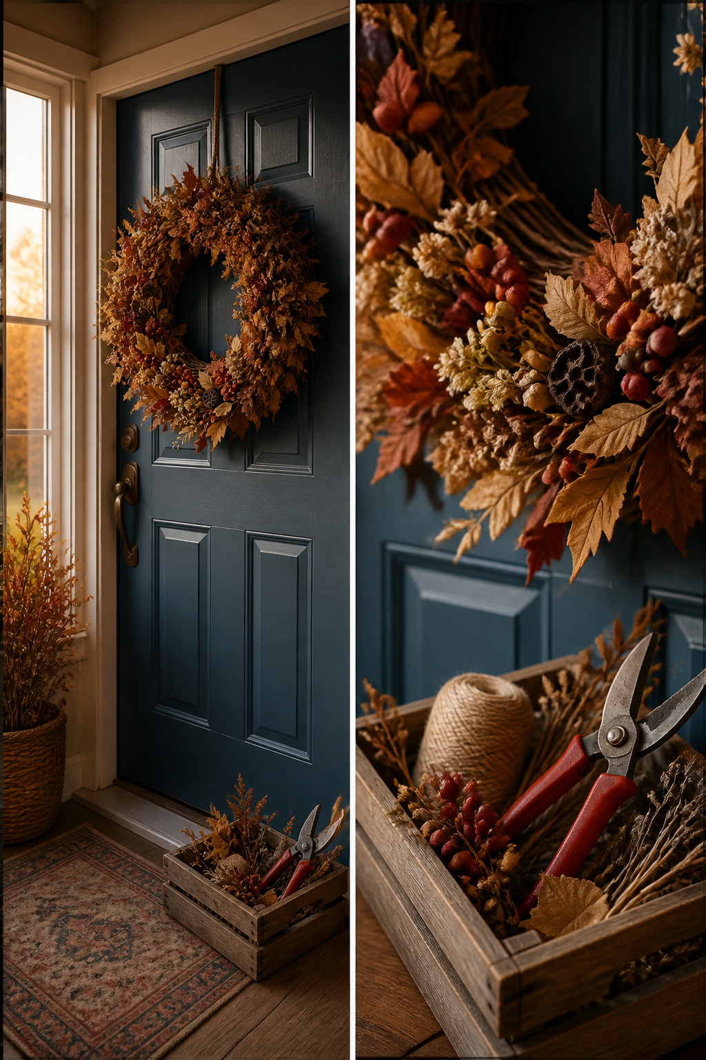 Gorgeous Fall Wreaths for 2026: 14 Front-Door Styles to Buy or Make 14 Handmade wreath made from natural and craft materials.