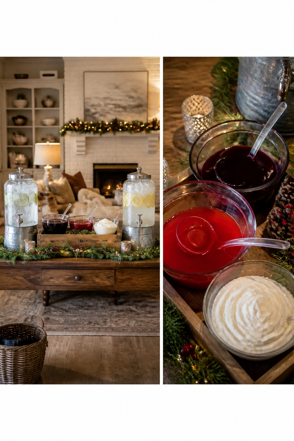 Holiday Drink Station: 6 Steps to Set Up a Festive Bar for 2026 8 A drink station with mocktail ingredients and mixers for children.