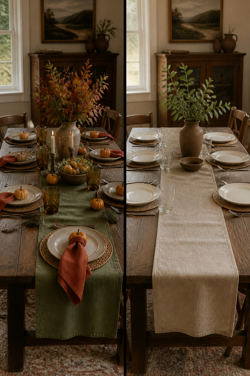 7 Rustic Thanksgiving Table Ideas: Natural, Vintage & Thrifted for 2026 10 A rustic table featuring earth tone decorations.