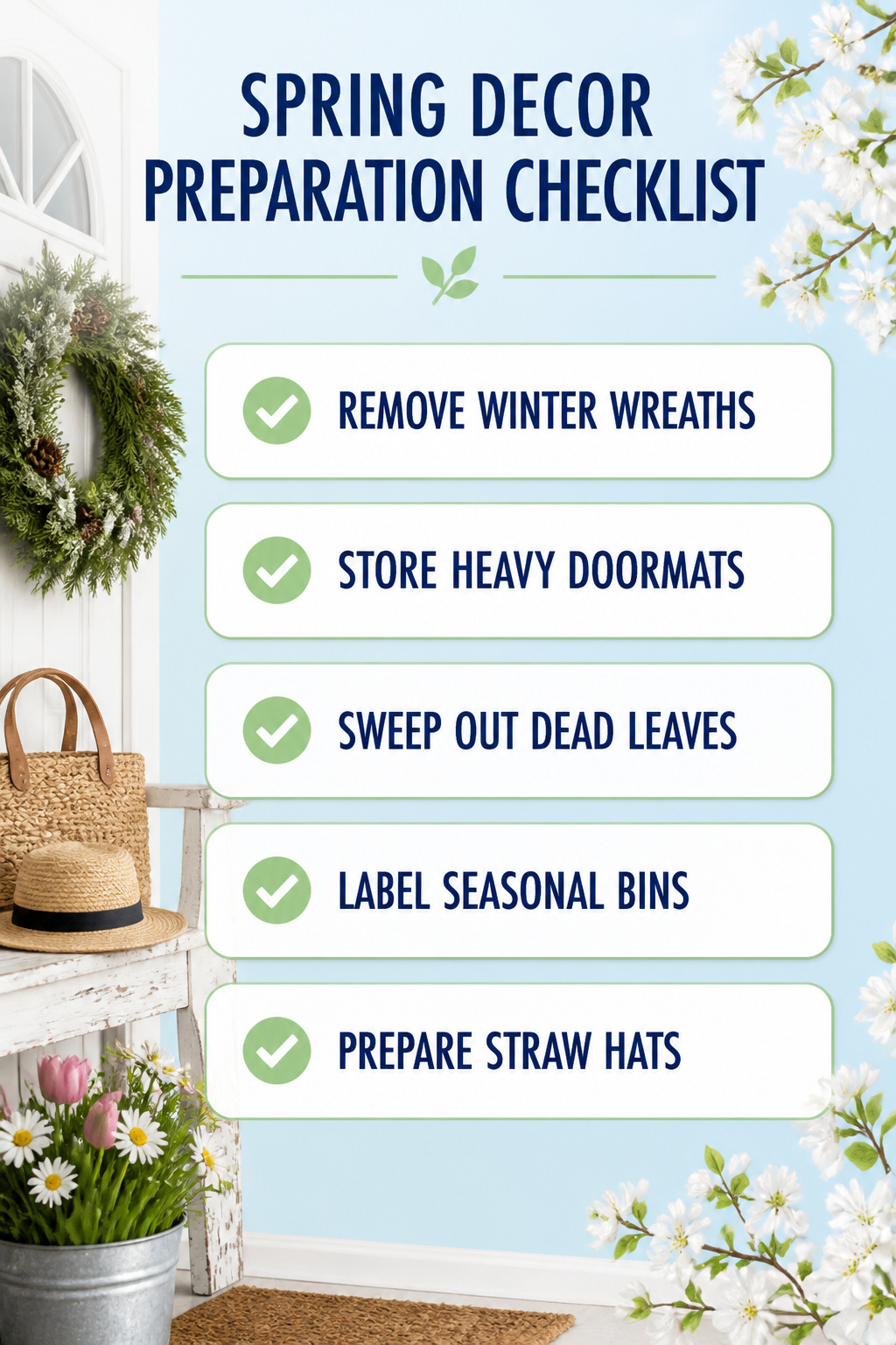 8 Spring Entryway Decor Ideas for 2026: Fresh Research on Styles 11 Checklist for preparing spring decor in an entryway.