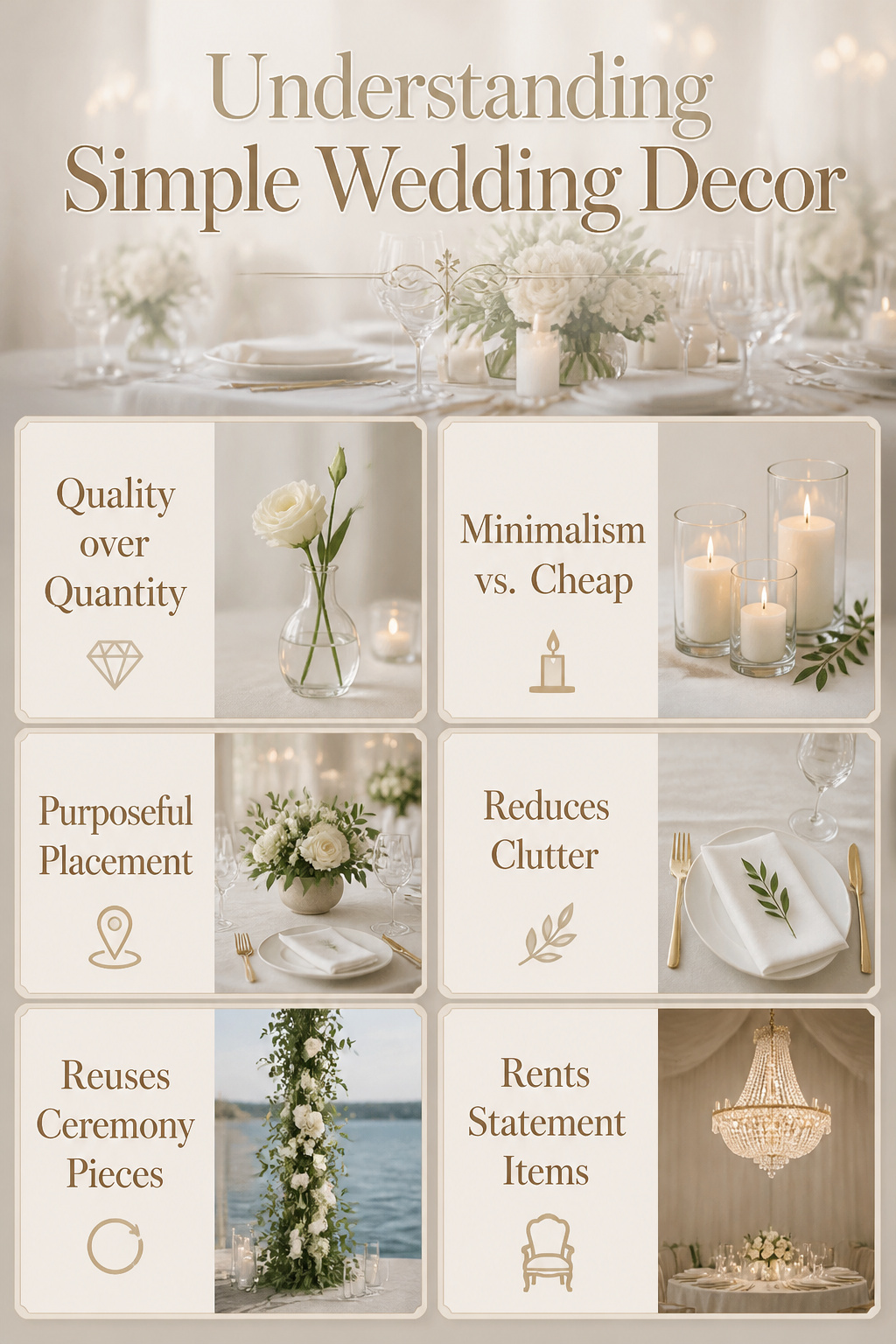 A wedding setup illustrating simple and intentional decor.