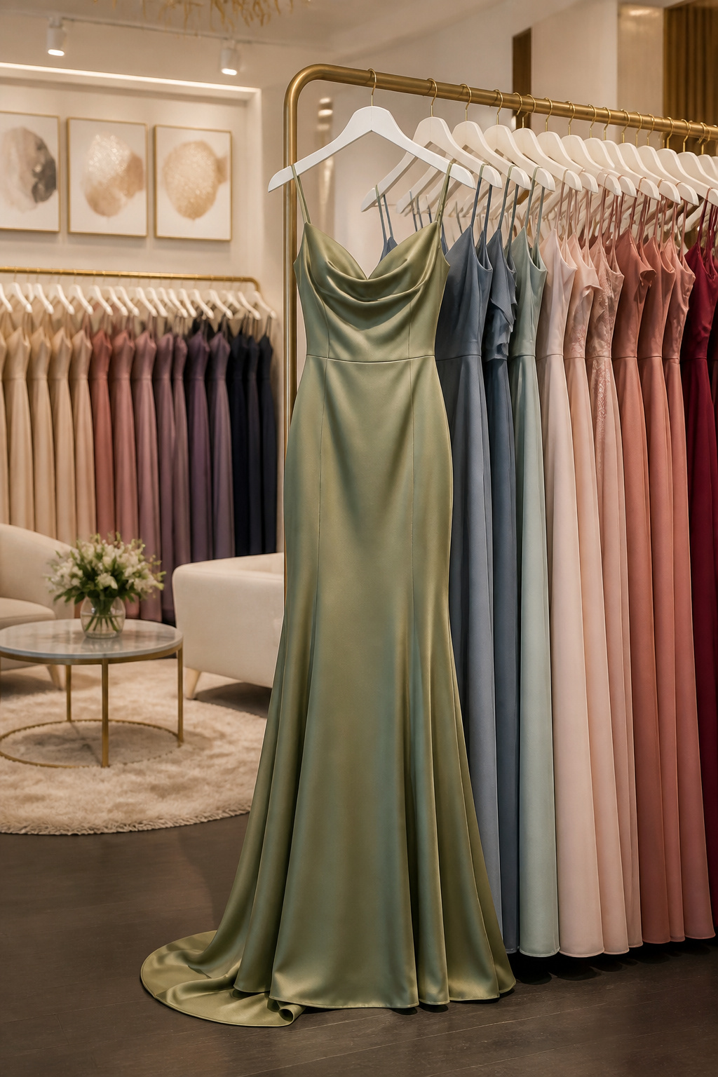 A wide selection of bridesmaid dresses from David's Bridal.