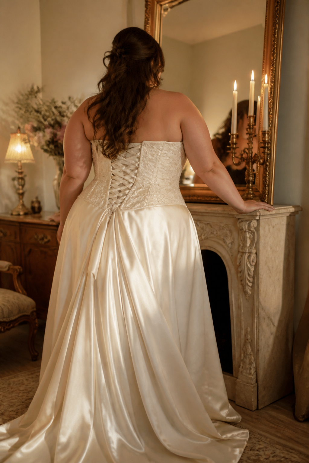 Plus Size Prom Dresses: 23 Silhouettes, Necklines & Details 10 A plus-size prom dress with a corset-style bodice.