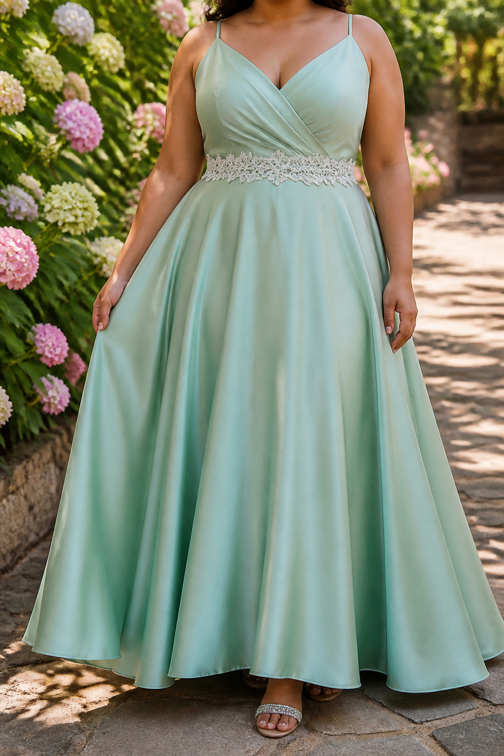 Plus Size Prom Dresses: 23 Silhouettes, Necklines & Details 2 An A-line dress that flares from the shoulder to the hem.