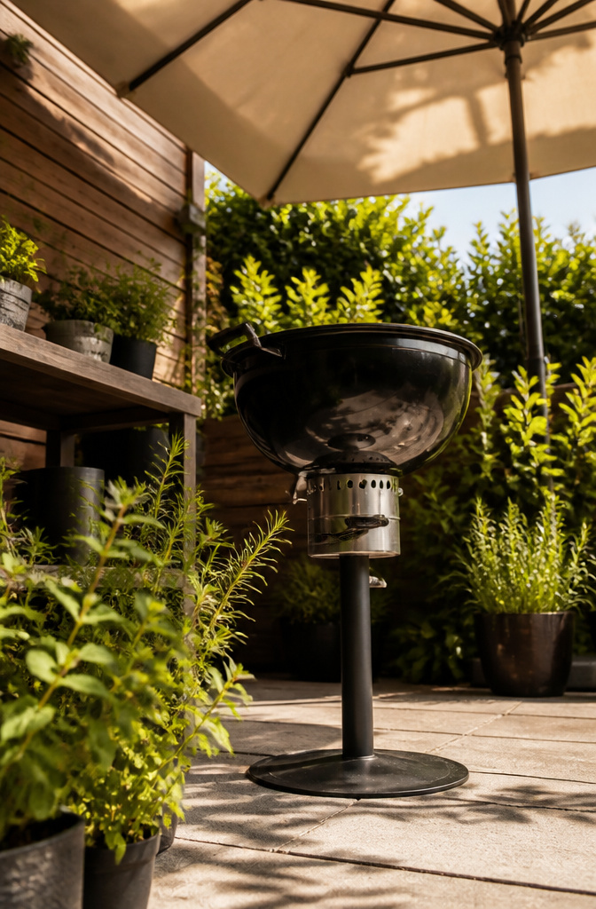 Rustic Outdoor Barbecue Grill Styles and Options for 2026 4 Pedestal-style charcoal grill standing on a single post.