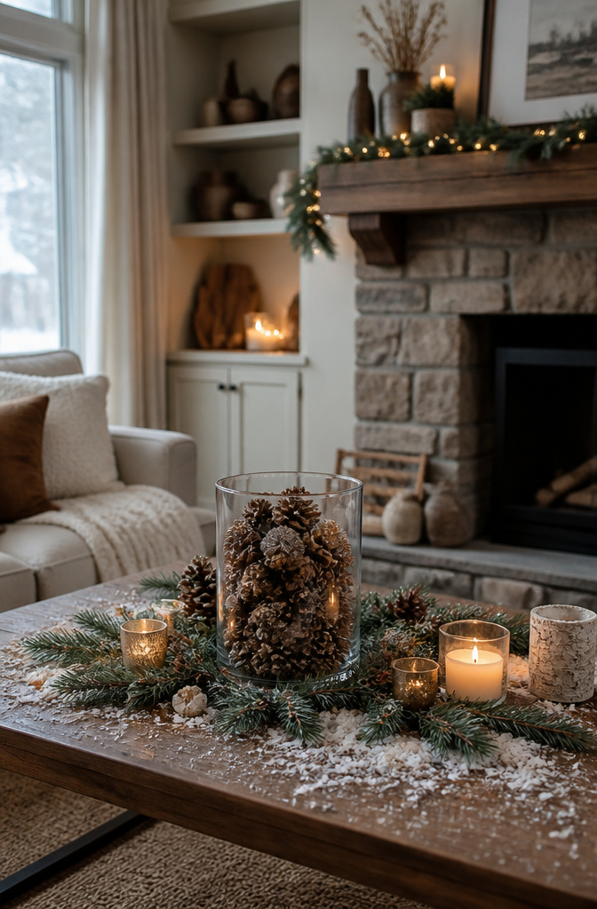 Cute Christmas DIY Decorations: 20 Fresh Ideas for 2026 21 A bowl of pine cones arranged decoratively on a table.