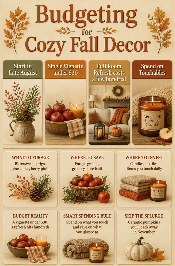 An image titled 'Budgeting for Cozy Fall Decor'.