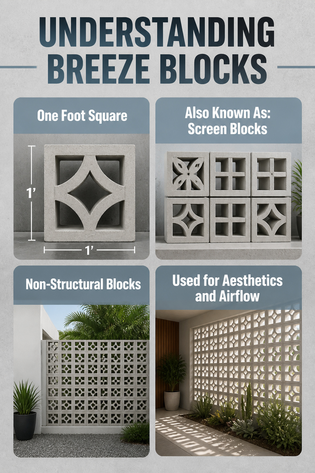 Information image titled 'Understanding Breeze Blocks'.