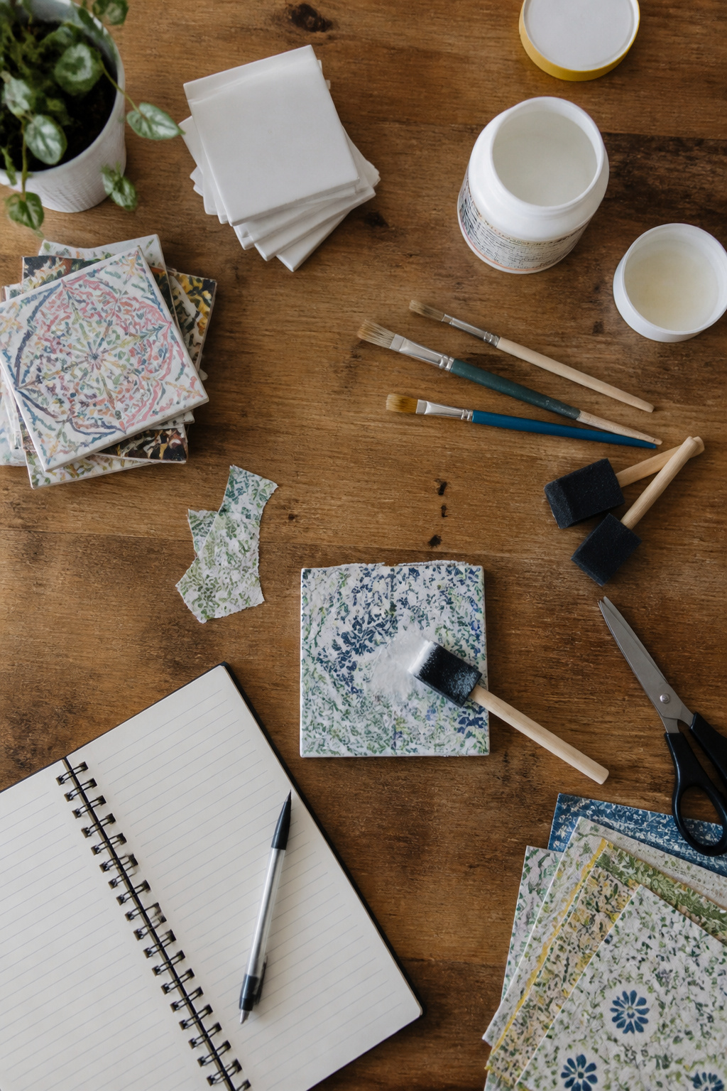 A list of materials and costs for making DIY coasters.