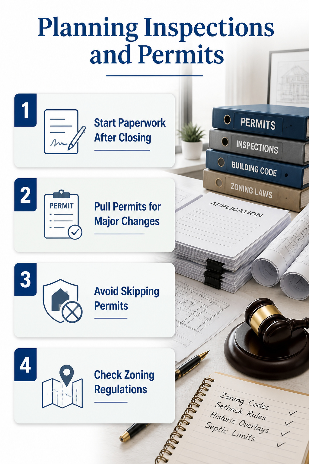 An information image titled 'Planning Inspections and Permits'.