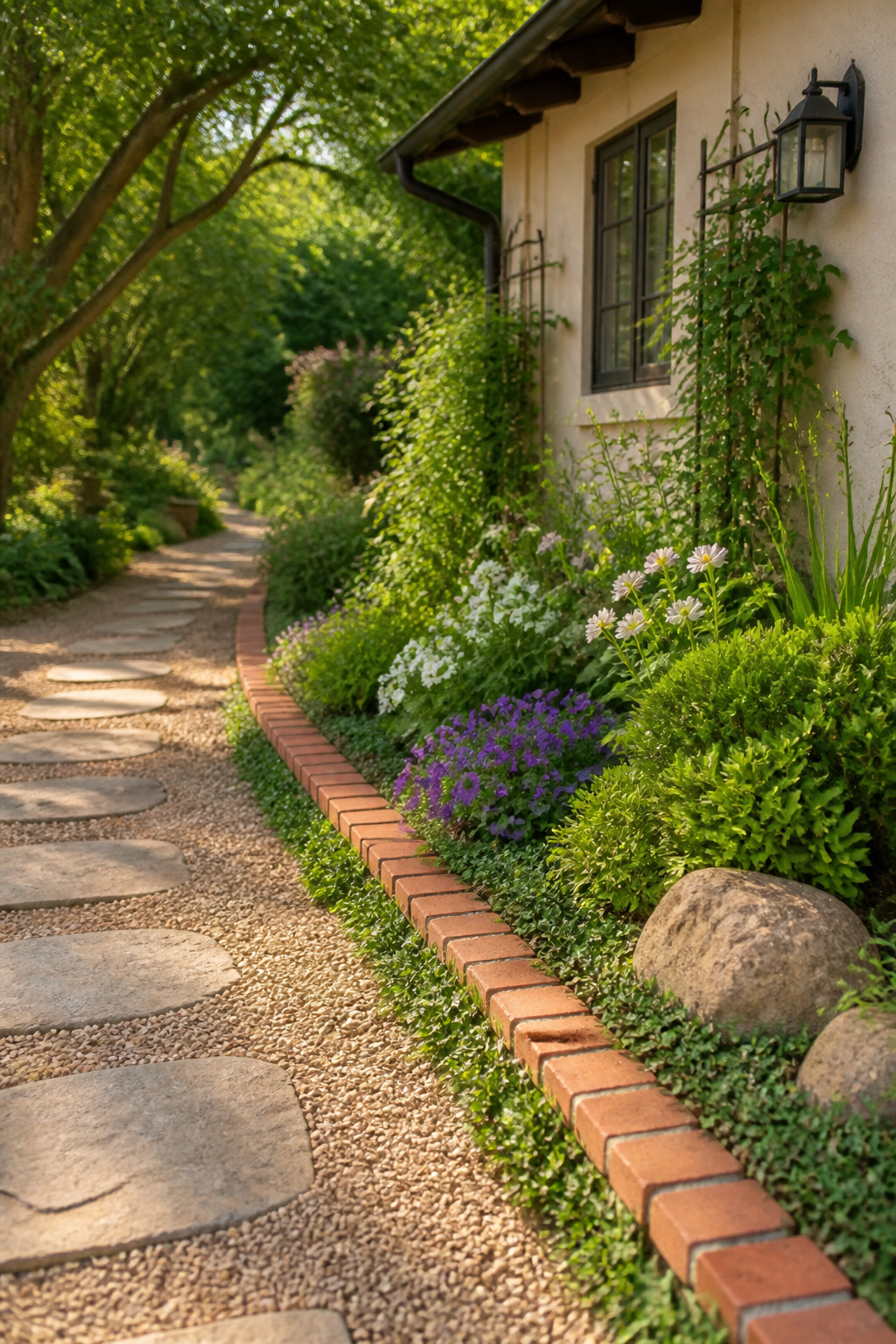 23 Brick and Rock Edging Ideas for Garden Borders (2026) 26 Plants paired with brick edging in a garden.