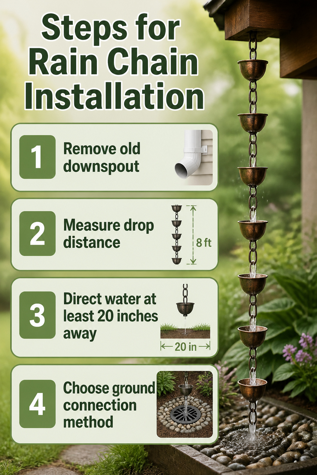 16 Rain Chain Ideas for Drainage and DIY Style in 2026 17 Guide for installing a rain chain and planning drainage.