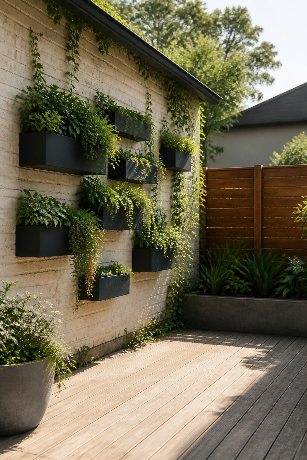 A variety of wall planters showcasing different materials and designs.