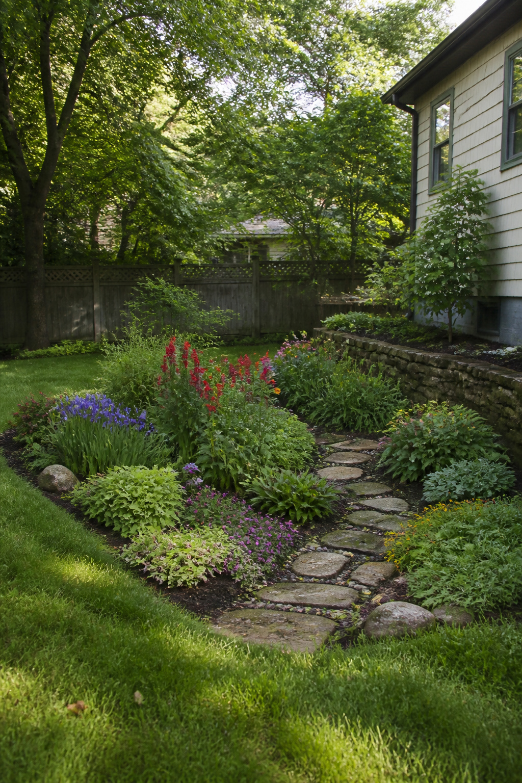 26 Landscaping Ideas for Your Yard, Garden and Patio in 2026 24 A rain garden with native plants and a shallow bowl shape.