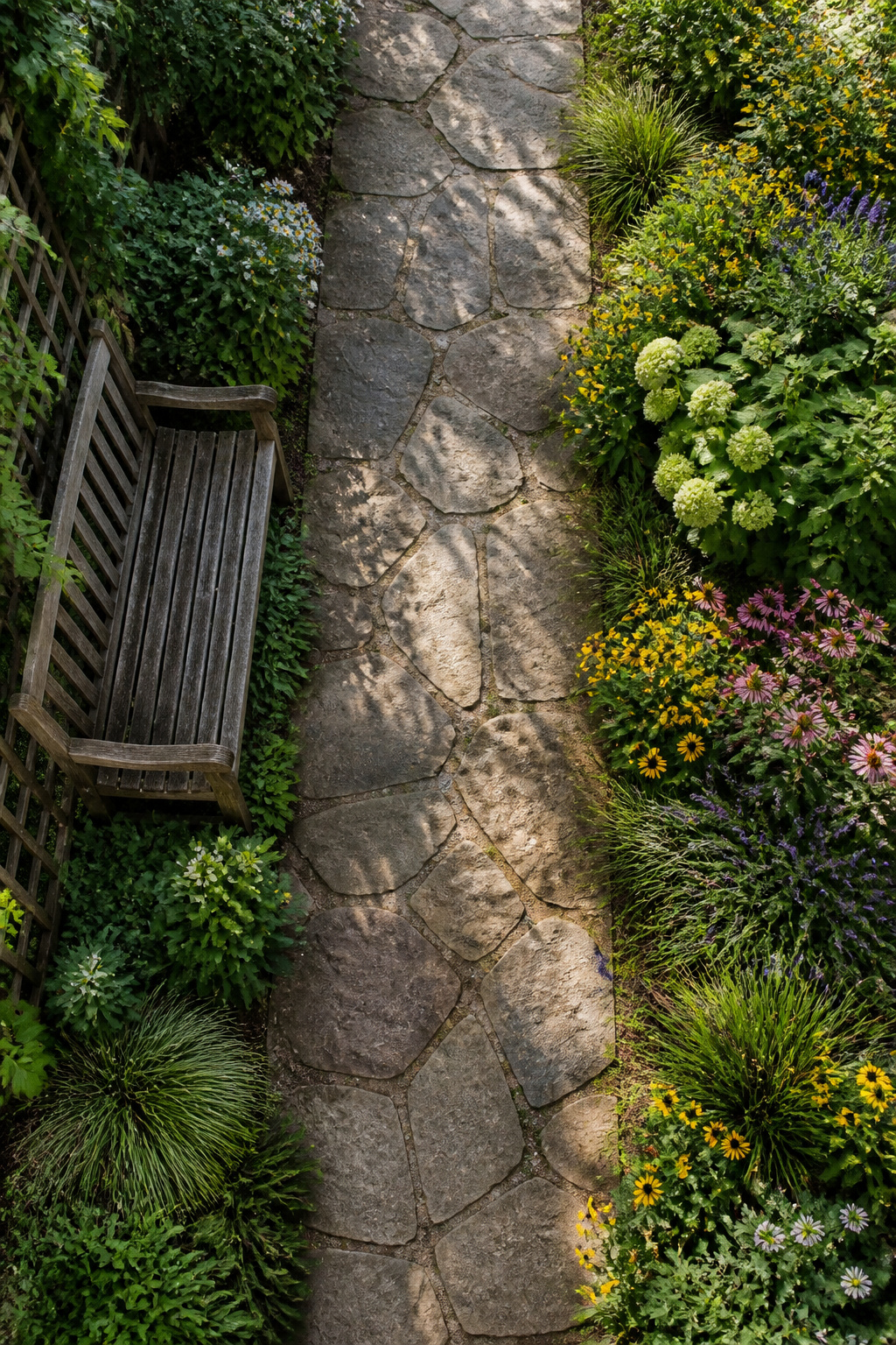 26 Landscaping Ideas for Your Yard, Garden and Patio in 2026 4 A wide walkway made of pavers and gravel in a garden.