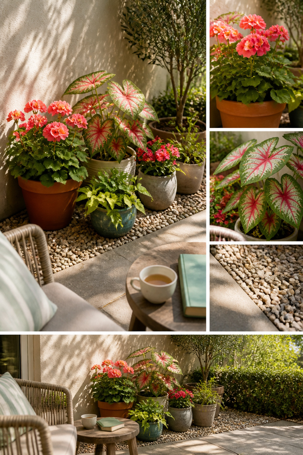 25 Low-Maintenance Landscaping Ideas for Less Work, More Living 10 Potted plants arranged on a porch, including tomatoes and peppers.