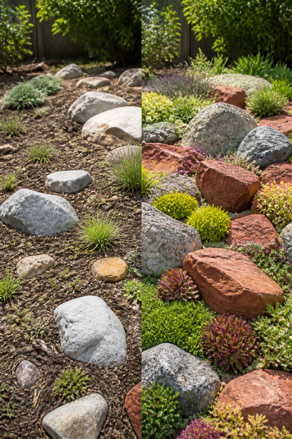 32 Rock Garden Ideas: Designs, Plants & Layouts for 2026 14 Various stones in different colors arranged in a garden.