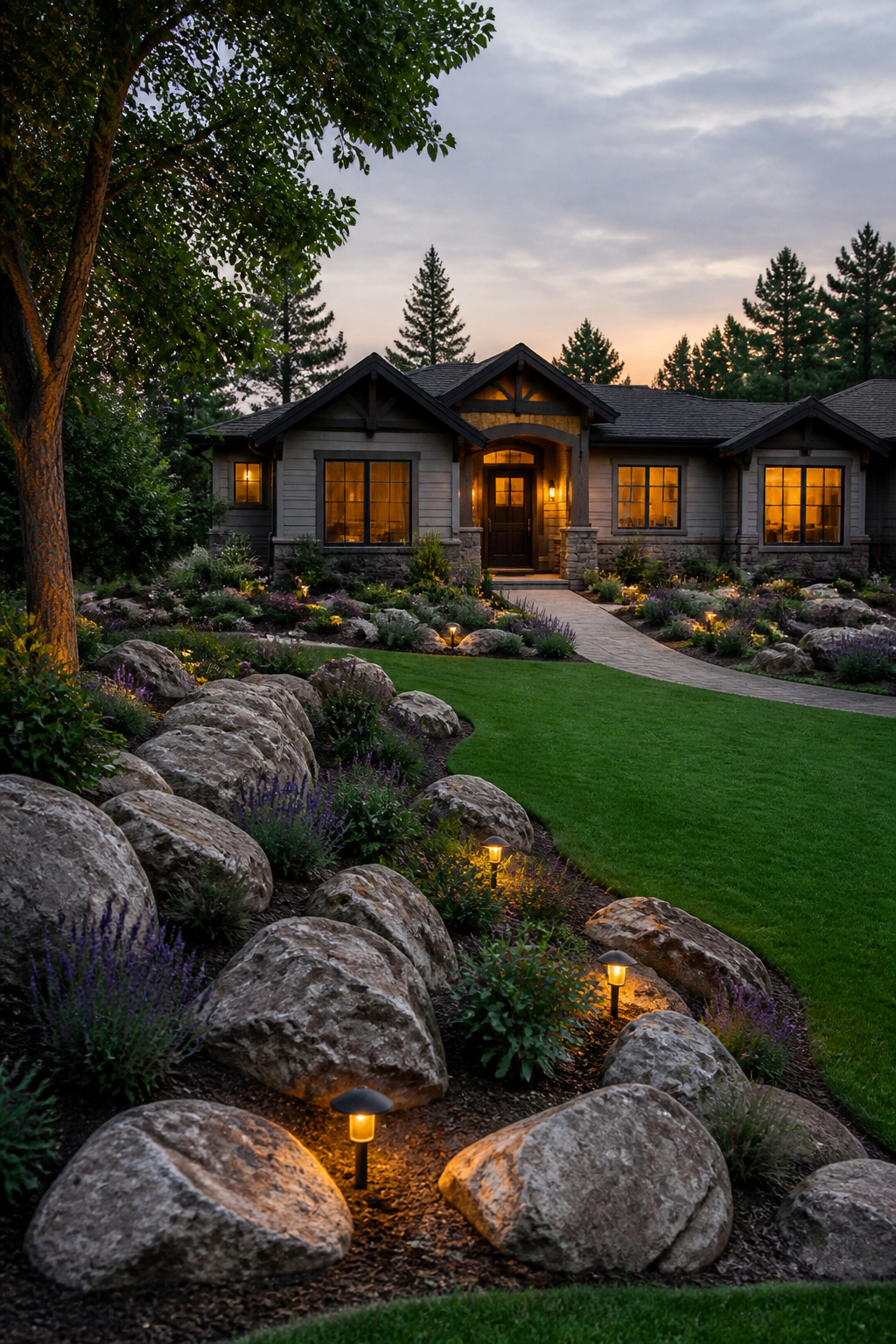 32 Rock Garden Ideas: Designs, Plants & Layouts for 2026 16 A rock garden designed to complement a house's facade.