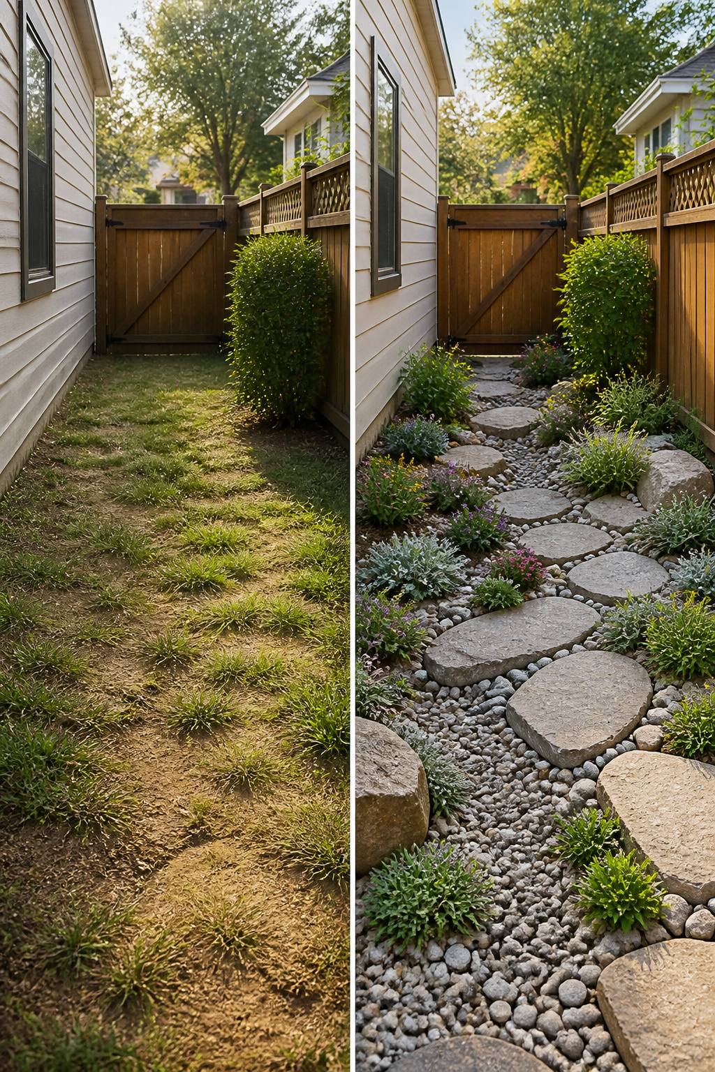 32 Rock Garden Ideas: Designs, Plants & Layouts for 2026 24 A rock garden replacing grass in a difficult area.