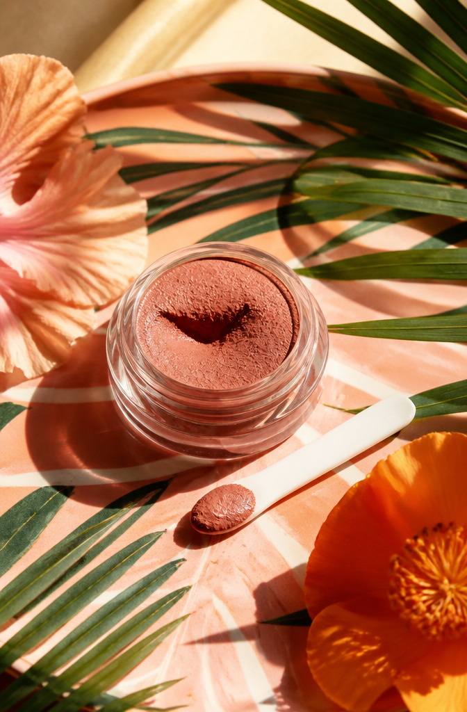 Brown Blush Makeup: 20 Best Picks for 2026 8 e.l.f. Putty Blush in Tahiti displayed with tropical decorations.