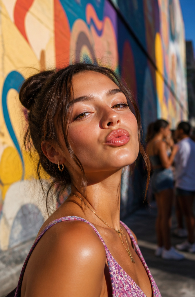 Makeup Trends 2026: The Looks Taking Over This Year 6 A model displaying glossy lips with lip gloss.
