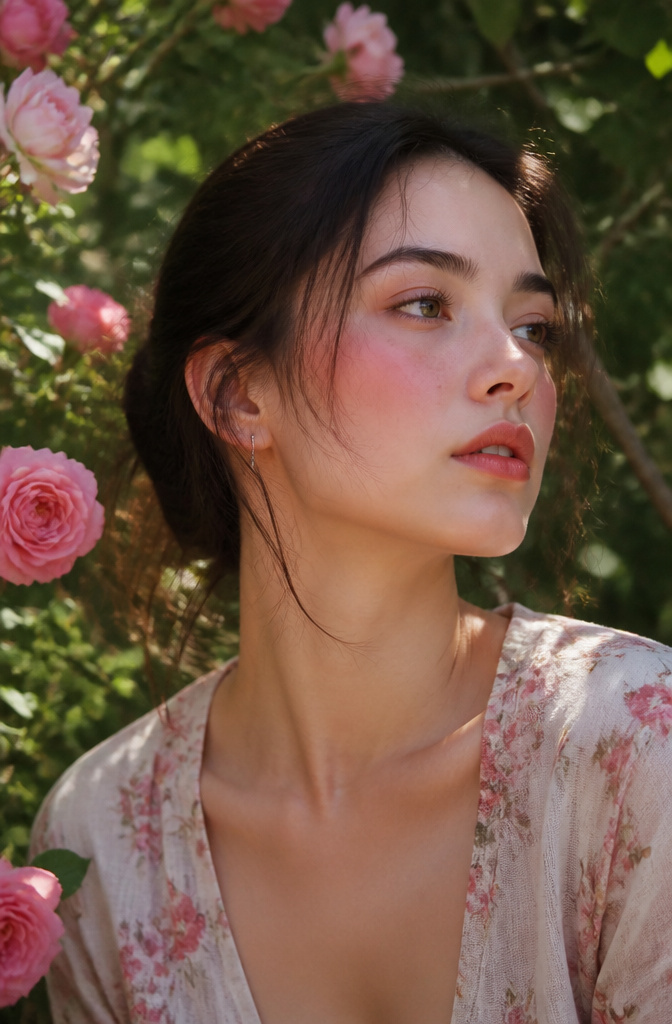 Makeup Trends 2026: The Looks Taking Over This Year 8 A model with watercolor blush applied to her cheeks.