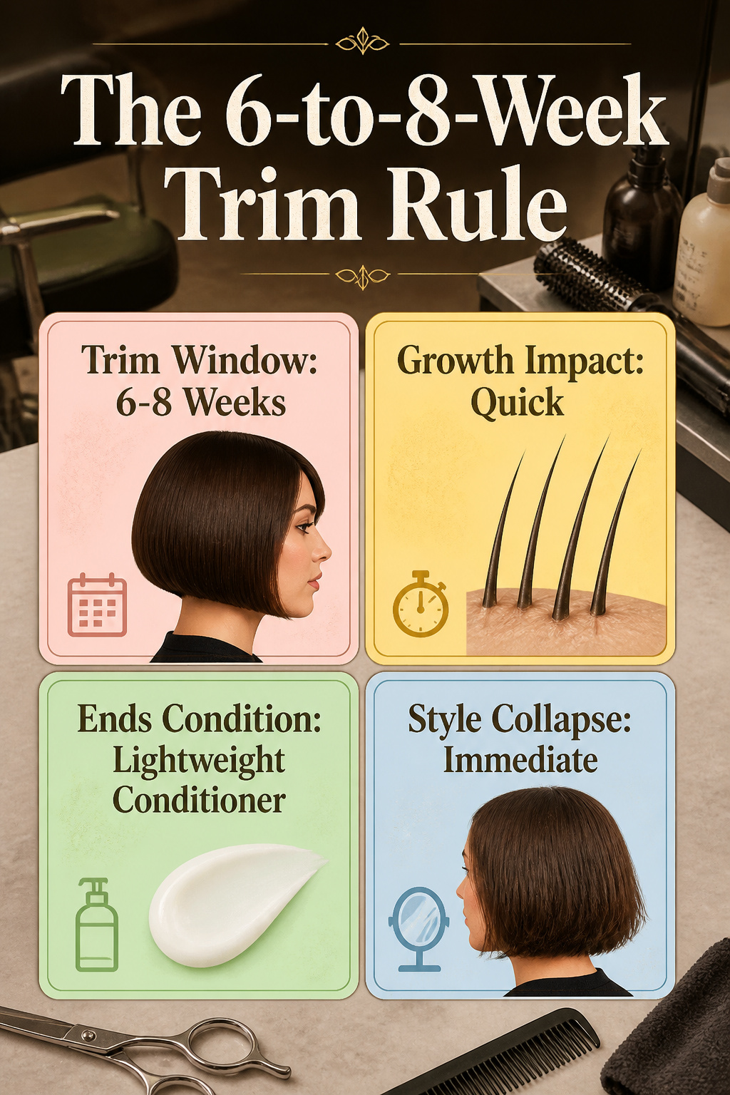 An infographic emphasizing the importance of regular trims for bobs.