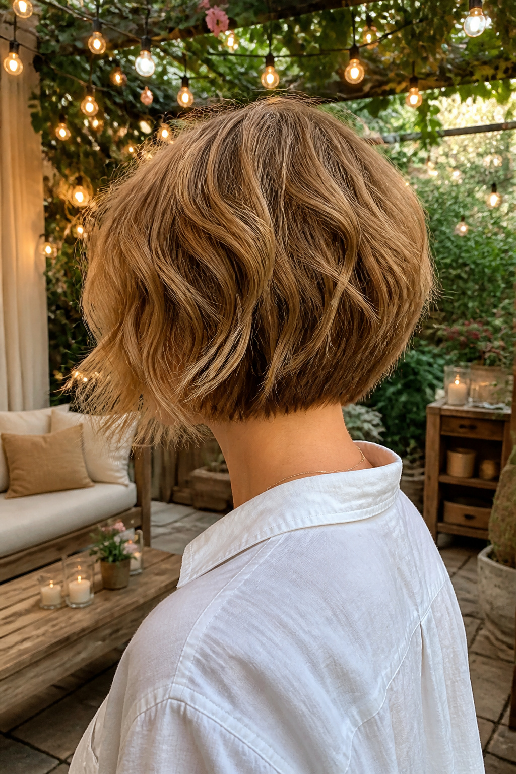 Fluffy pixie bob with wavy layers.