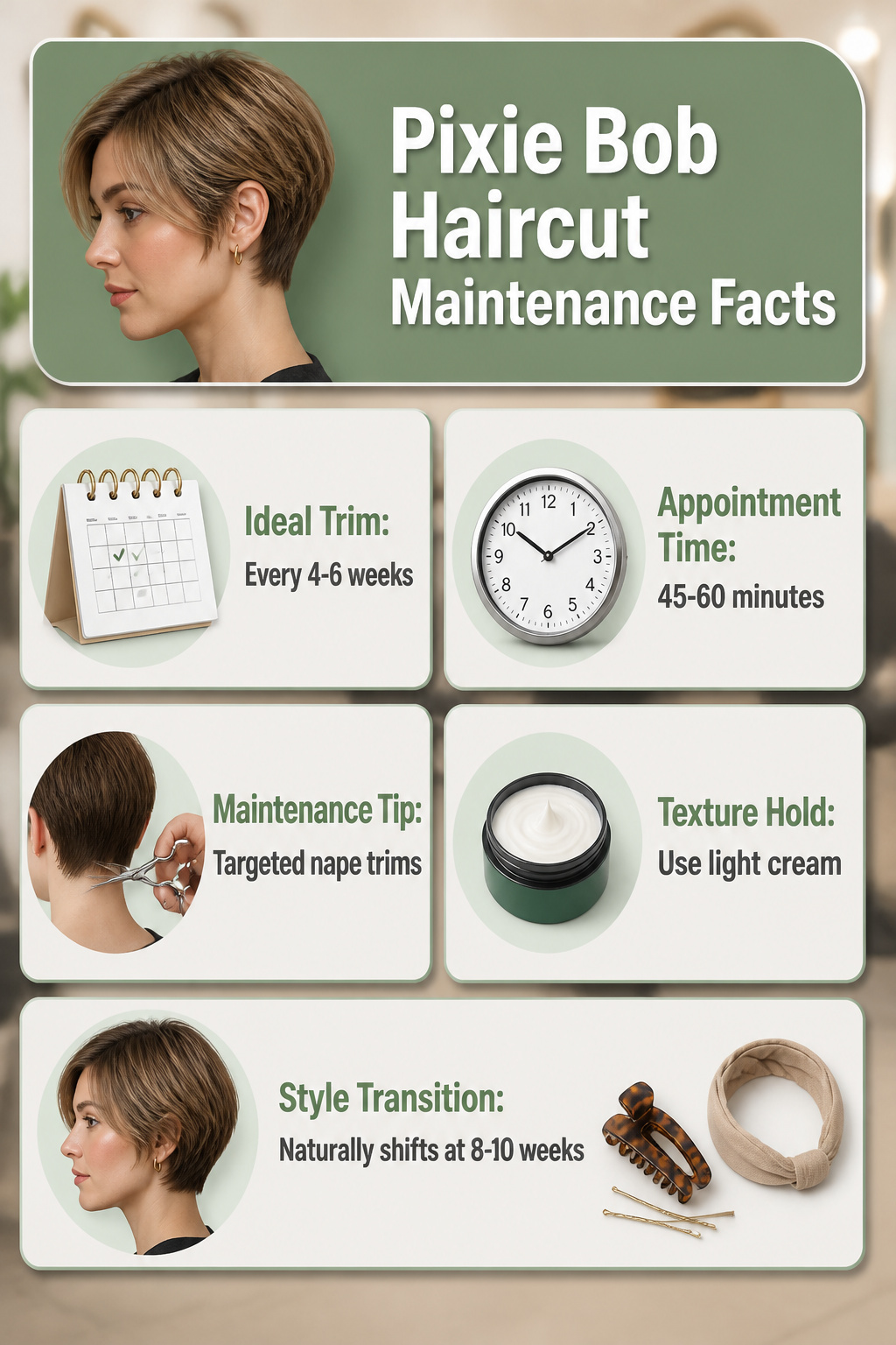 Information on maintenance schedule for pixie bob haircuts.