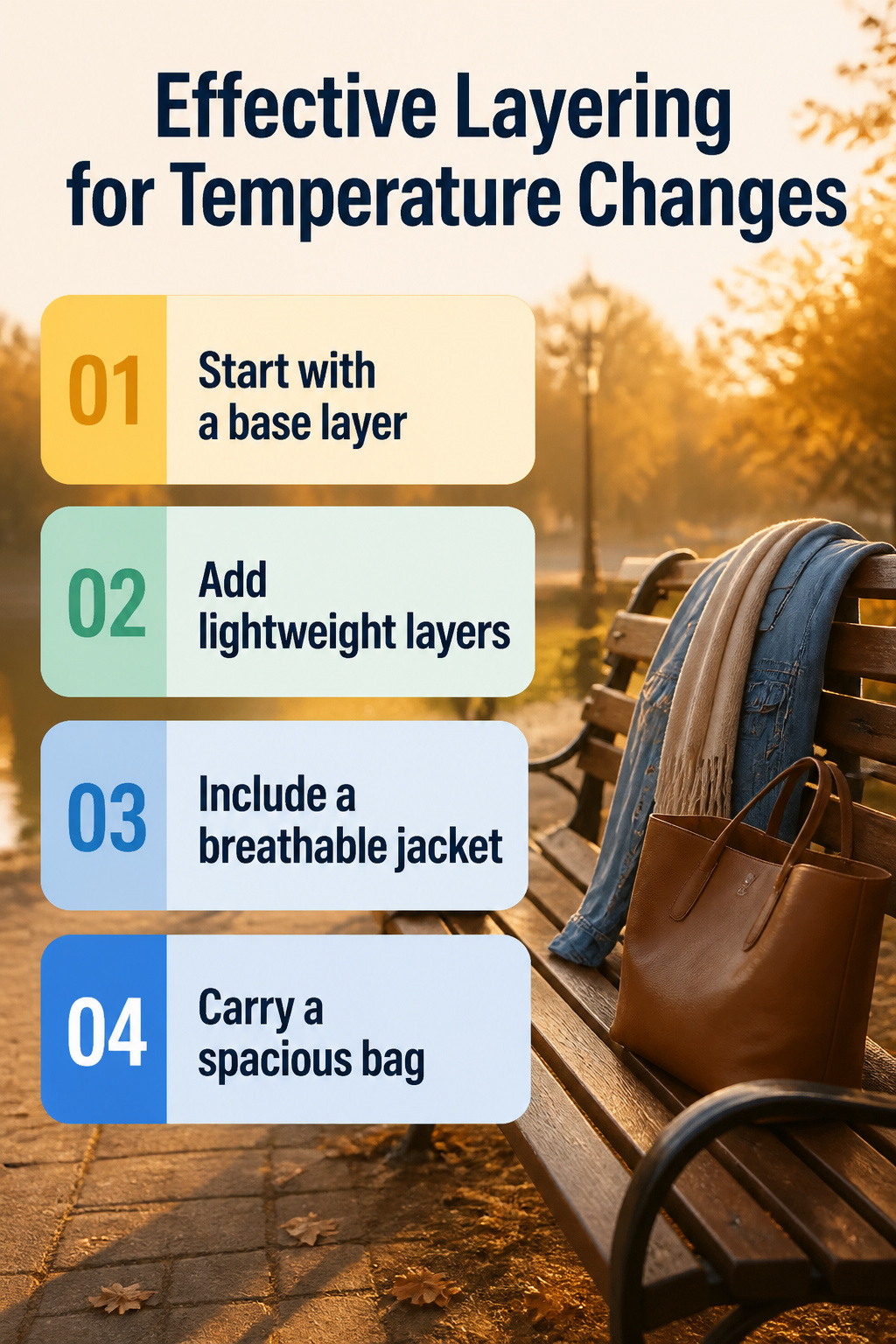 Information on layering for temperature changes.