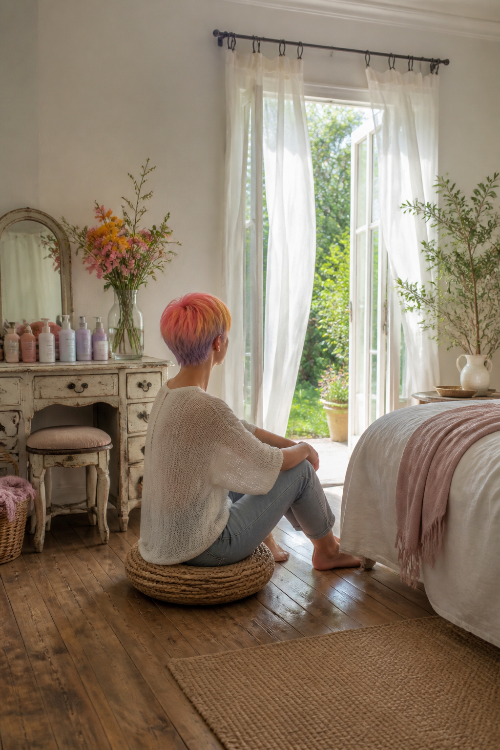 Information image discussing the seasonal timing for rainbow hair.