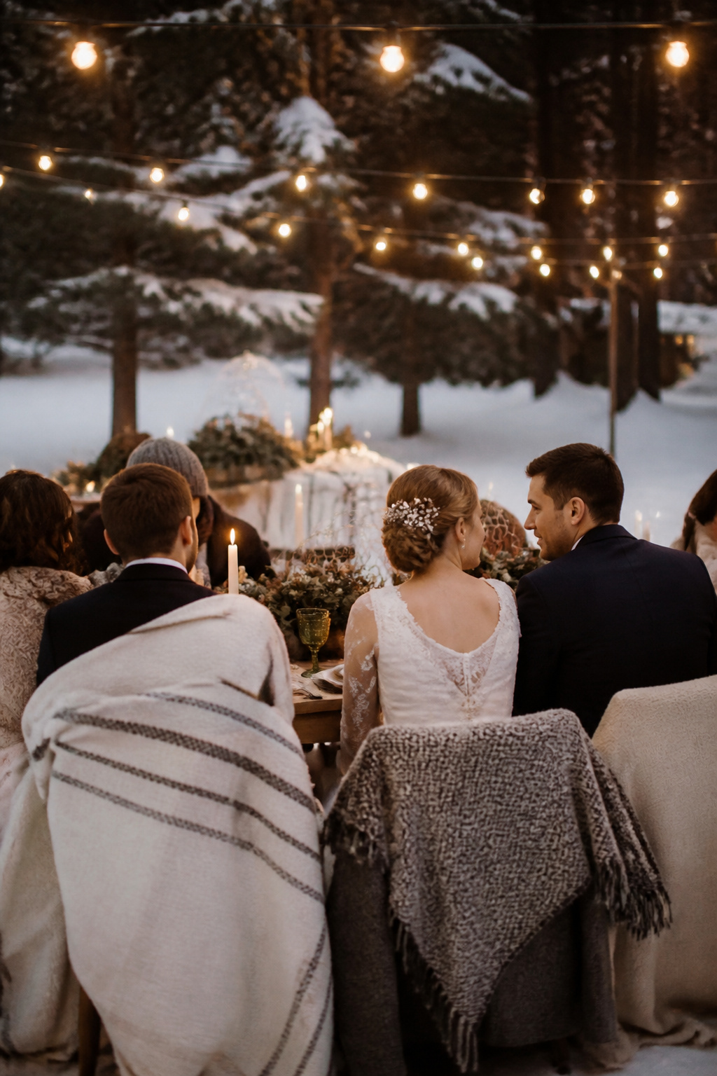 How to Plan a Budget Wedding in 2026: 10 Steps That Actually Work 13 A winter wedding setup with cozy decor and warm lighting.