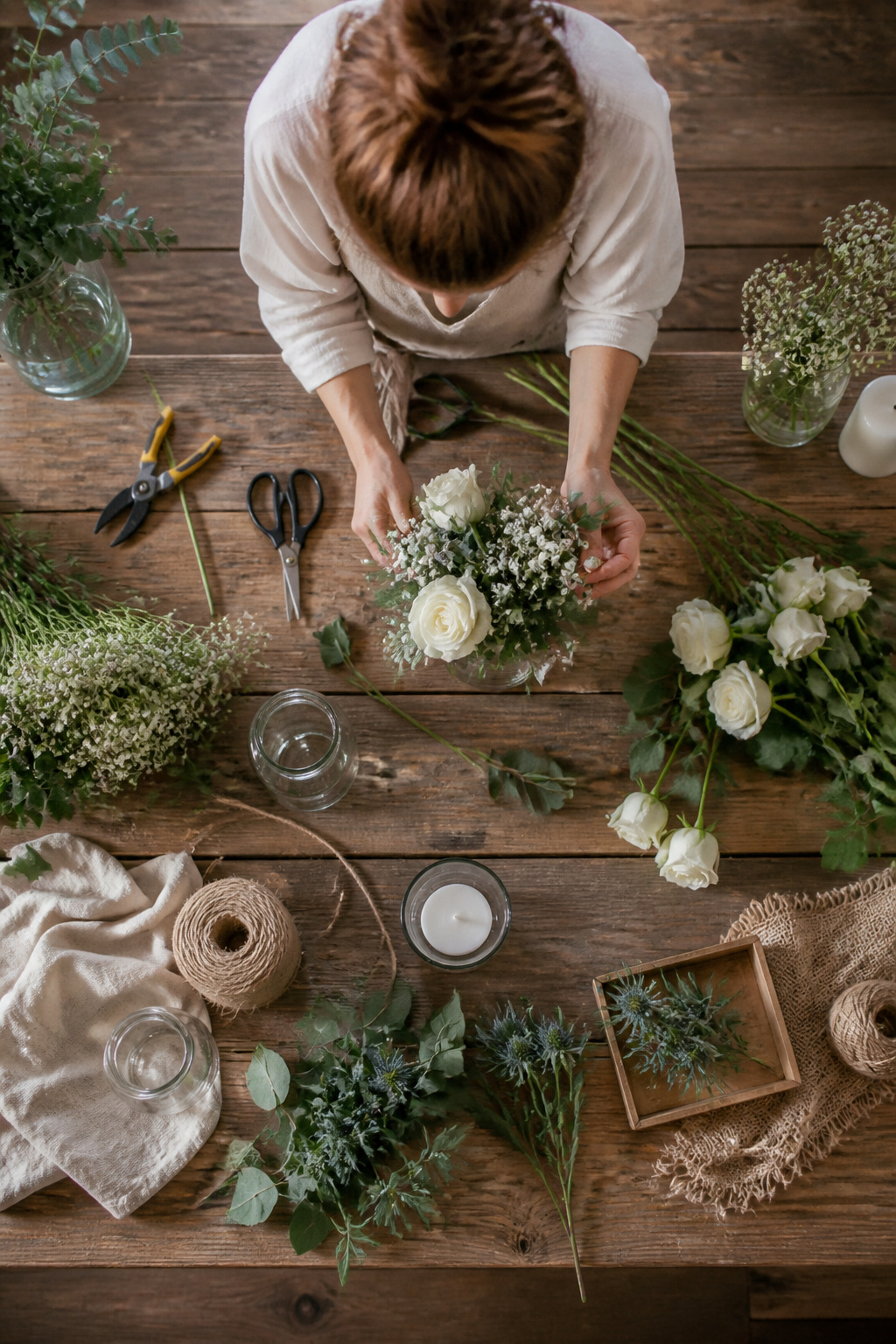 How to Plan a Budget Wedding in 2026: 10 Steps That Actually Work 7 A collection of DIY wedding decorations and favor materials.