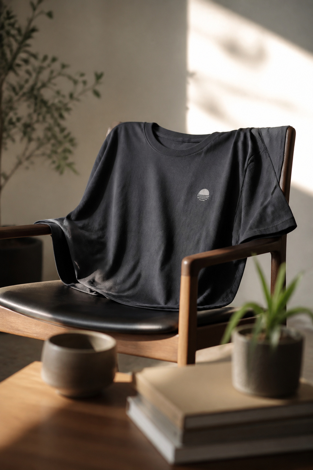 Graphic Tees: 6 Styles Worth Wearing in 2026 4 A simple graphic tee with a small chest print and subtle design.