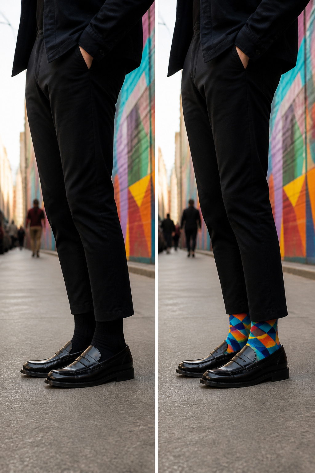 How to Style Loafers: 8 Outfit Ideas for Every Occasion in 2026 6 White crew socks paired with loafers in a casual outfit.