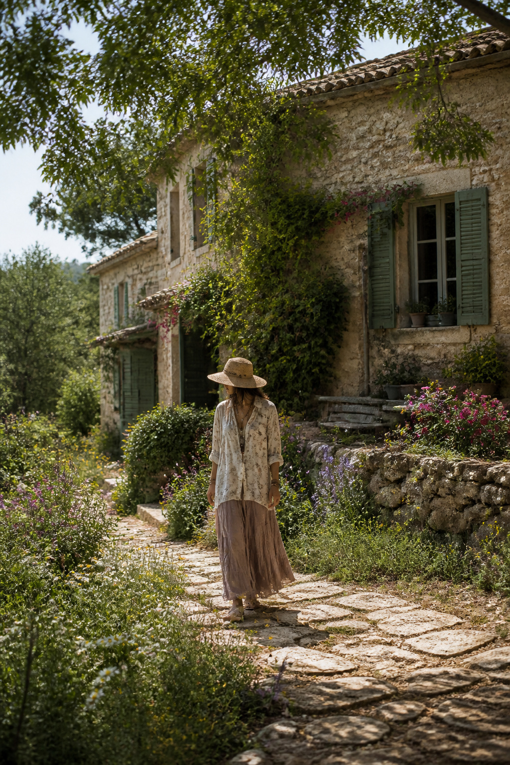 How to Style Oversized Shirt: 15 Wearable Outfit Ideas for 2026 14 Model wearing an oversized shirt with a flowing maxi skirt.