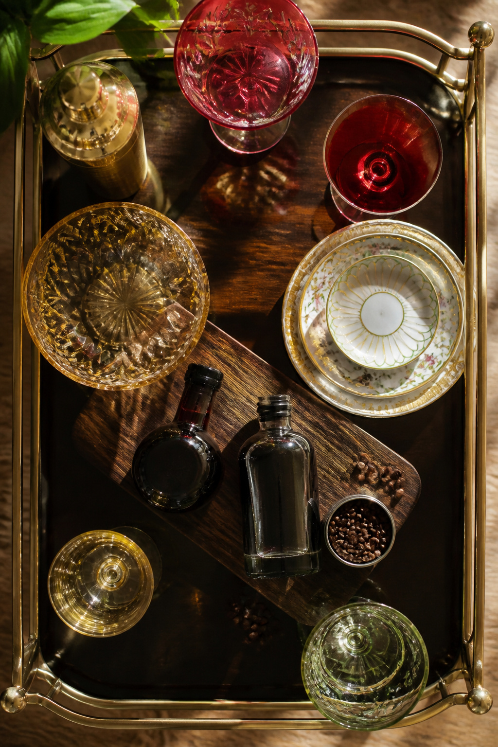 A boxed espresso martini kit with coffee liqueur and vodka.