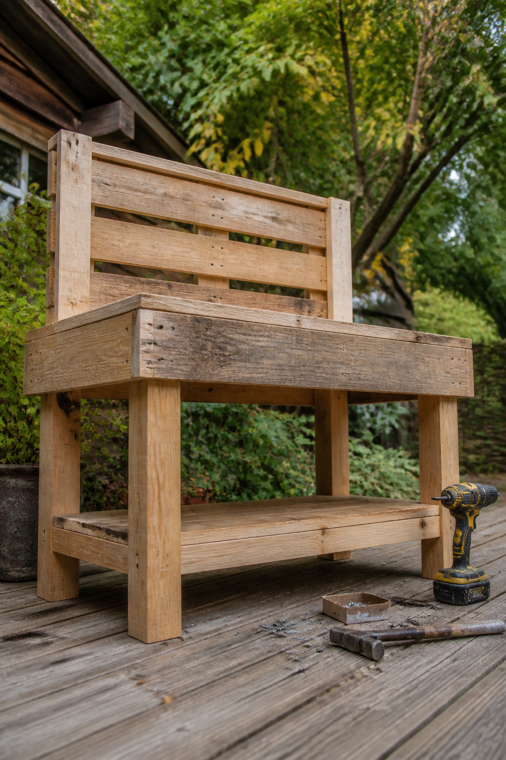 A frame supported by four legs, with a focus on stability.