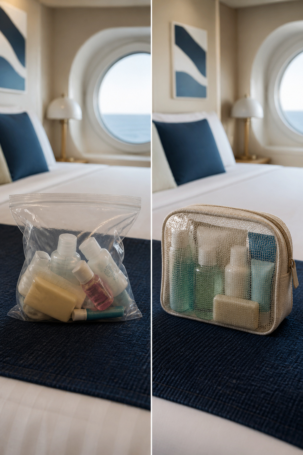 A collection of travel-sized toiletries ready for gifting.